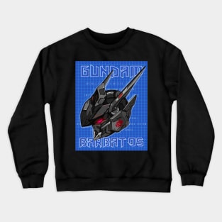 Gundam Barbatos Dark Blueprint Blue Blueprint Crewneck Sweatshirt